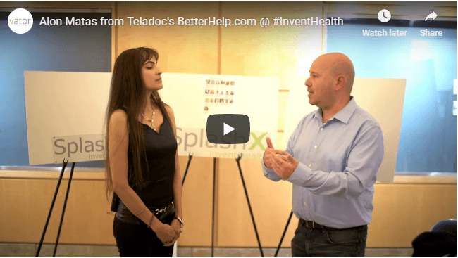 Reena interviews Alon Matas from Teladoc’s BetterHelp.com at #InventHealth
